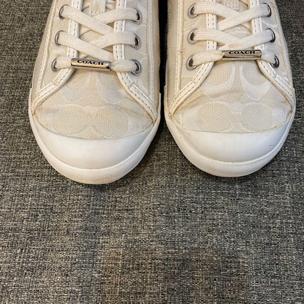 Coach Francesca Cream Sneakers Women’s Size 8.5 - Picture 2 of 10